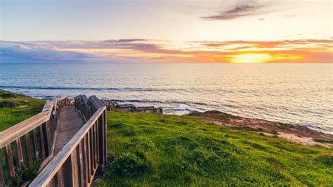 Hallett Cove Boardwalk at Sunset Stock Photo - Image of ocean, park: 259353320