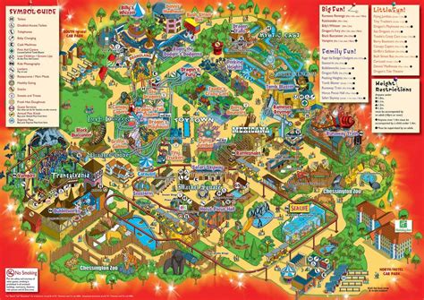 2009 Chessington World of Adventures theme park map illustration by Rod Hunt - isometric pixel ...