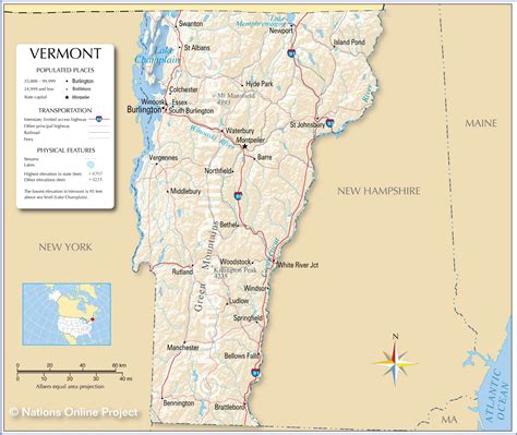 Vermont On A State Map - Celene Annamarie