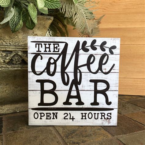 Coffee Bar Wood Coffee Sign Coffee Sign Kitchen Decor Wall | Etsy ...