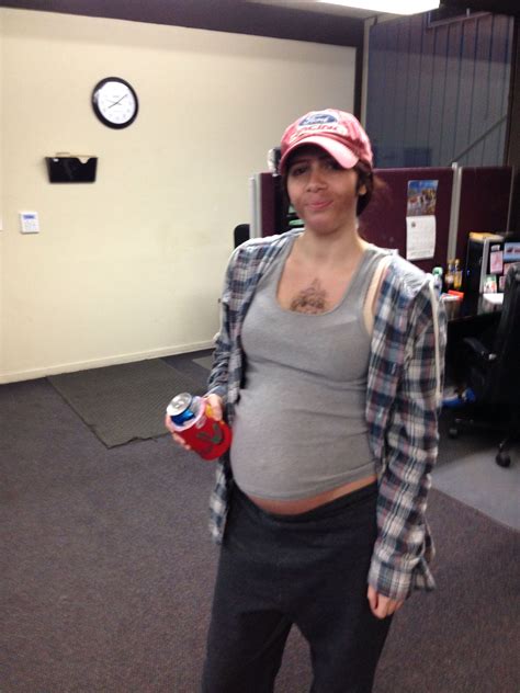 Off duty truck driver. Pregnancy beer belly. Maternity Halloween costume :) Maternity Halloween ...