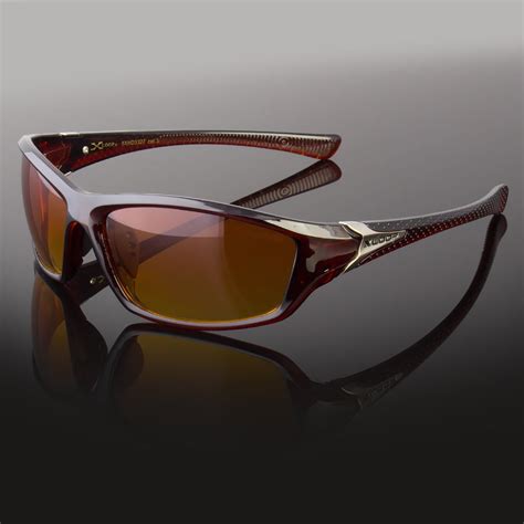 New Men HD Vision Sunglasses Sport Wrap Around Orange Driving Eyewear ...