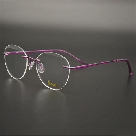 High Quality Titanium eyeglasses with fashion color for women-in Eyewear Frames from Apparel ...