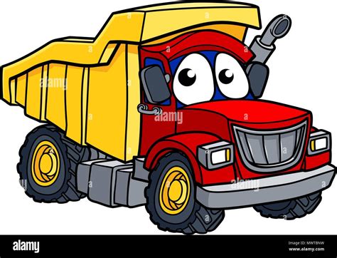 Cartoon Dump Truck Character Stock Vector Image & Art - Alamy