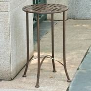 Outdoor Mosaic Patio Side Table Small Round Patio Accent Printed Glass Balcony Coffee Desk for ...