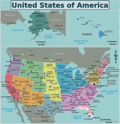 Large regions map of the USA | USA | Maps of the USA | Maps collection of the United States of ...