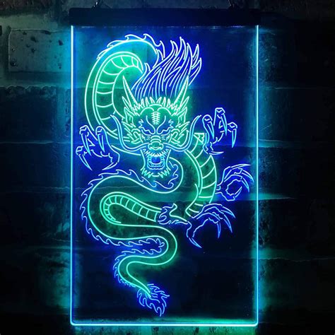 Dragon LED Neon Light Sign8.5" x 12" / Green & Blue in 2022 | Neon light wallpaper, Neon light ...