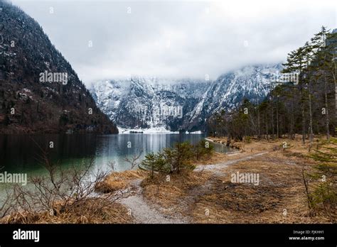 View from Konigsee lake, Berchtesgaden, Germany in the winter Stock Photo - Alamy