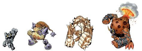 Gotsumon evolution line (AncientVolcamon) by DigimonTheory on DeviantArt