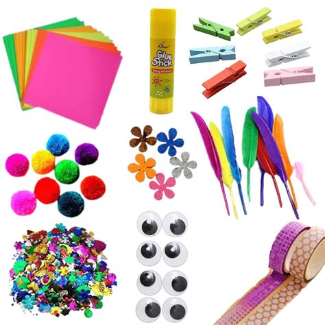 Kamal Art and Craft Kit for Girls and Boys with Crafts Supplies Set of 9 -All Craft Materials ...