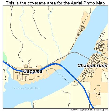 Aerial Photography Map of Oacoma, SD South Dakota