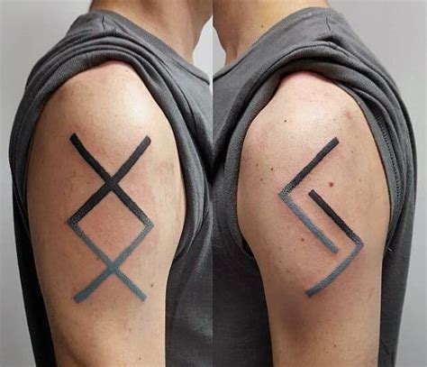 80 Rune Tattoos For Men - Germanic Lettering Design Ideas