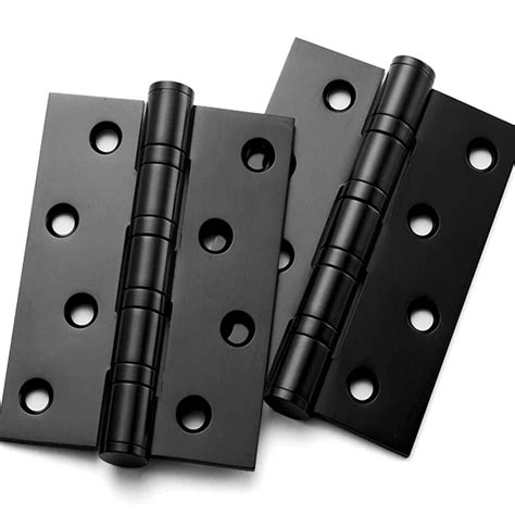 Black Stainless Steel Door Hinge 4 inch More Hardware Accessories Real Wood Door Interior Doors ...