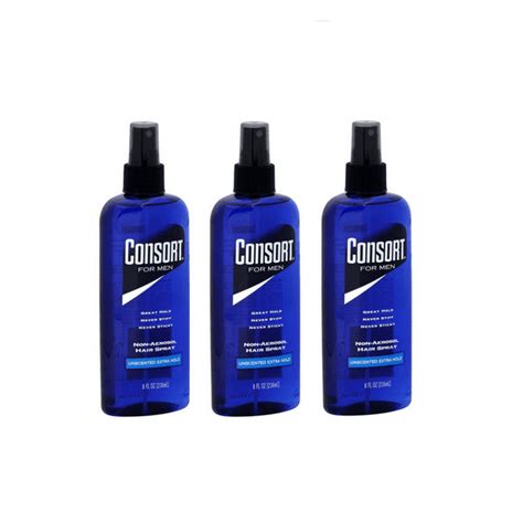 3 Packs Consort for Men Hair Spray Non-Aerosol Unscented Extra Hold 8 Oz - Walmart.com