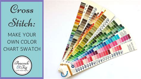 DMC color chart project - make your own embroidery floss chart swatch - YouTube