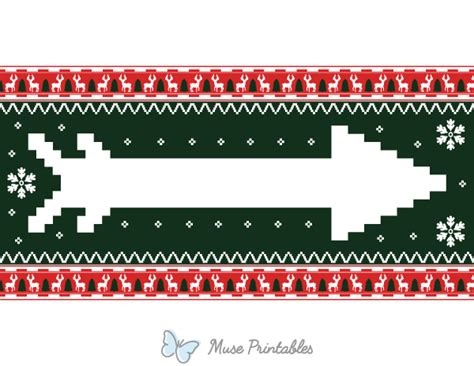 Printable Christmas Right Arrow Sign