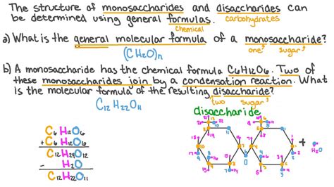 Question Video: Determining the General Molecular Formula of a Monosaccharide and Working Out ...