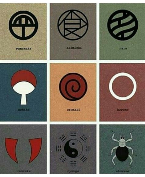 The clan symbols | Naruto kakashi, Naruto uzumaki shippuden, Sasuke de naruto shippuden