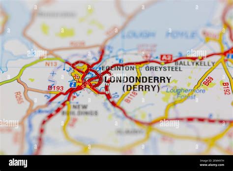 Map of londonderry hi-res stock photography and images - Alamy