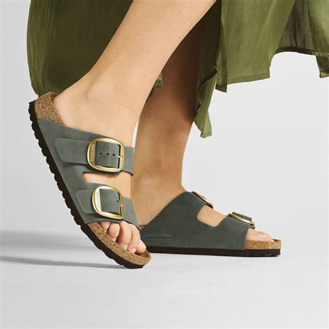 Arizona Big Buckle Nubuck Leather Thyme | BIRKENSTOCK