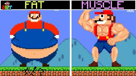 Evolution of Mario: Growing up Compilation FAT vs MUSCLE | Super Mario Bros. Wonder | Game ...