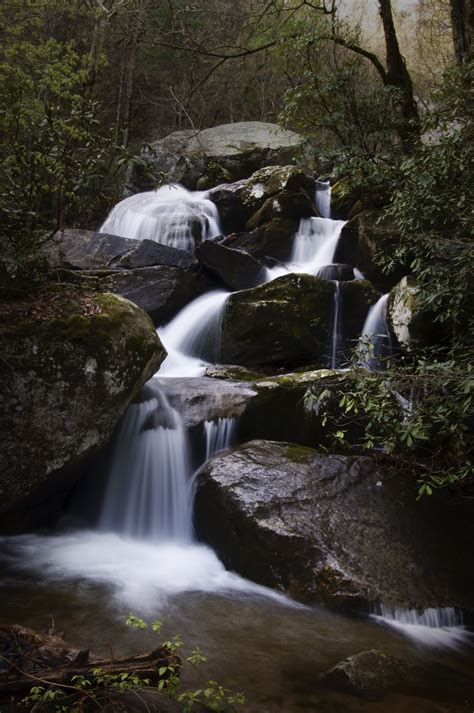 Five teared waterfall at South Mountain State Park, North Carolina ...