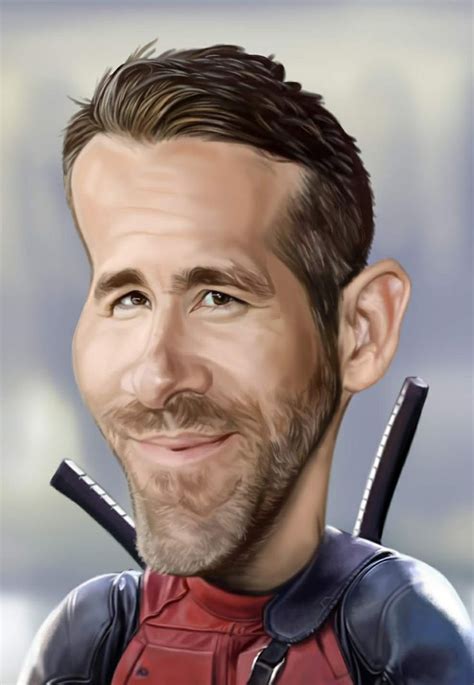 Ryan Reynolds☆Deadpool | Celebrity caricatures, Funny caricatures ...