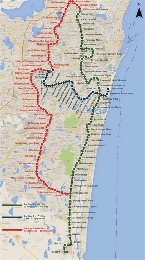 Chennai Metro proposed Phase II Map. : IndiaSpeaks