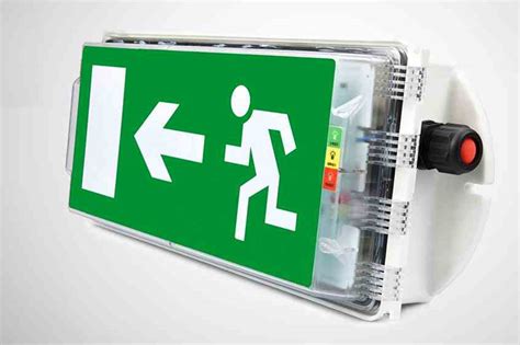 Larson Electronics - Explosion Proof Emergency LED Exit Sign - 100-250V AC - 3W LED, 90+ Min ...