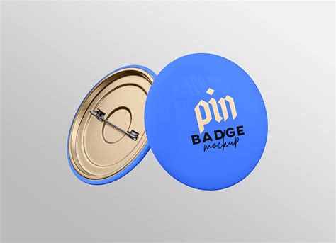 Free Floating Pin Badge Mockup PSD - Good Mockups