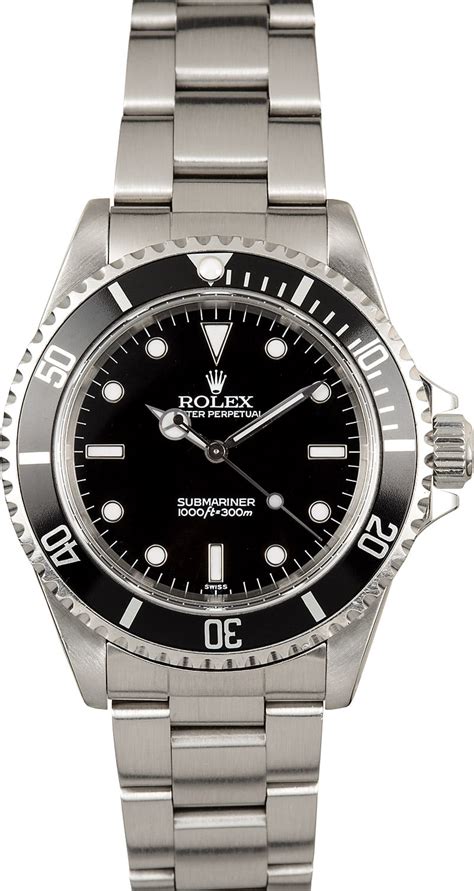 Pre Owned Mens Used Rolex Submariner 14060 No Date - Save At Bob's Watches