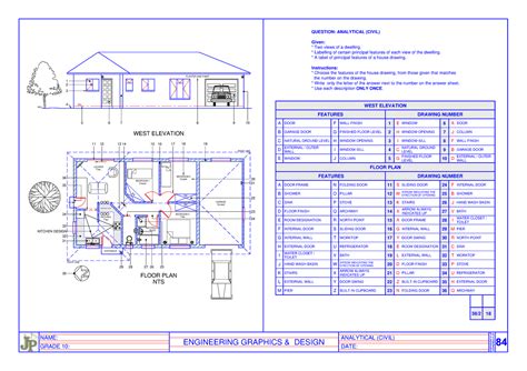 JPegd Gr 10 Answer book-101 - WEST ELEVATION FEATURES DRAWING NUMBER A B C D E F G H I J ...