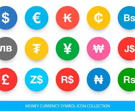 Currency Symbol Icon Collection Vector Art & Graphics | freevector.com