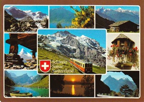 Postcards from Switzerland. Postcrossing in France