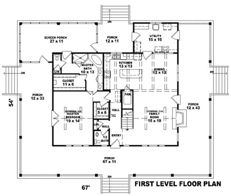 Country Style House Plan - 3 Beds 3.5 Baths 2400 Sq/Ft Plan #81-822 ...