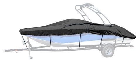 Taylor Made Trailerite Semi Custom Boat Cover Euro Style Tournament Ski Boat with Wakeboard ...