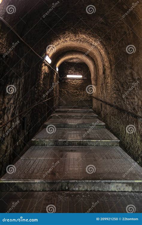 Tunnel of the Ancient Archaeological Site in Herculaneum, Italy Editorial Image - Image of ...