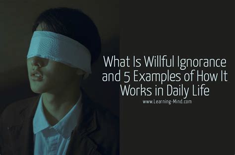 What Is Willful Ignorance & 5 Examples of How It Works – Learning Mind