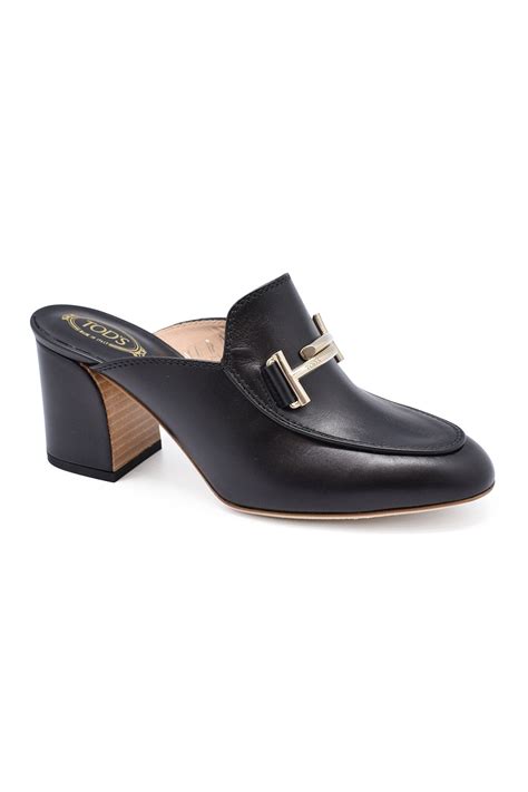 Luxury shoes for women - Tod's mules in black leather