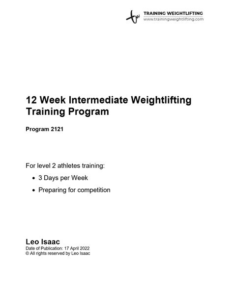 Intermediate Olympic Weightlifting Programs | Training Weightlifting