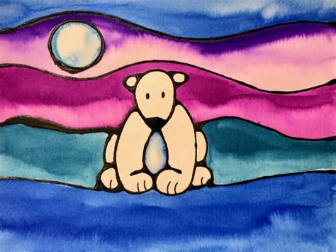 Polar Bear Watercolor | Fun Family Crafts