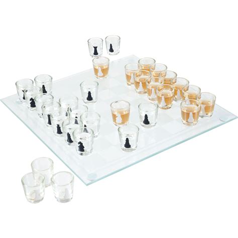 32-Piece Shot Glass Drinking Game Chess Set - Walmart.com