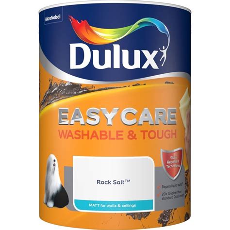 Dulux Easycare Washable & Tough Rock Salt Matt Paint - 5L | Dulux ...