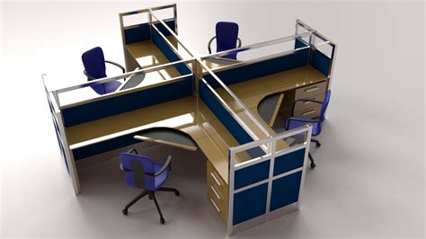 Office cubicle 3D model - TurboSquid 1670514