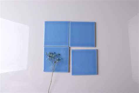 4"*4" Matt Sky Blue Ceramic Wall Tile Kitchen Tile Bathroom Tile - China Sky Blue Ceramic Tile ...