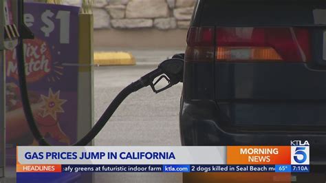 Gas prices surge to almost $6 per gallon in Los Angeles area
