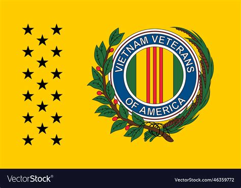 Vietnam veterans of america flag with the symbol Vector Image