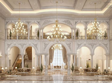 Main Hall design By Muhamed Khaled at doha-qatar on Behance | Luxury ...