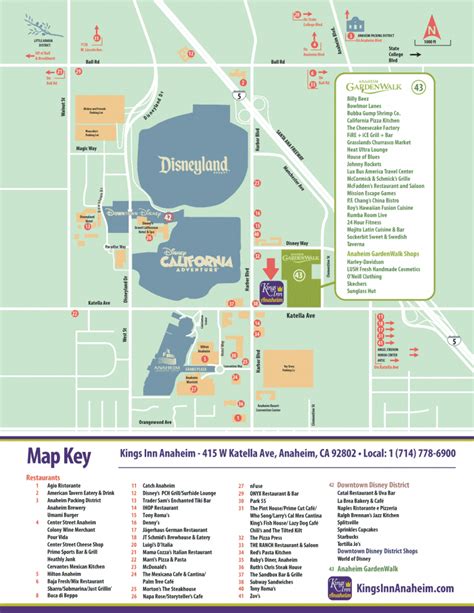 Map Of Hotels Around Disneyland California | Free Printable Maps