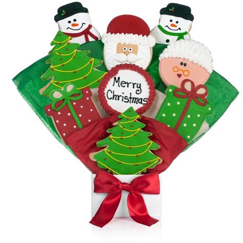 Christmas Cookie Bouquet | Iced Sugar Cookies | Holiday Gifts | Santa ...